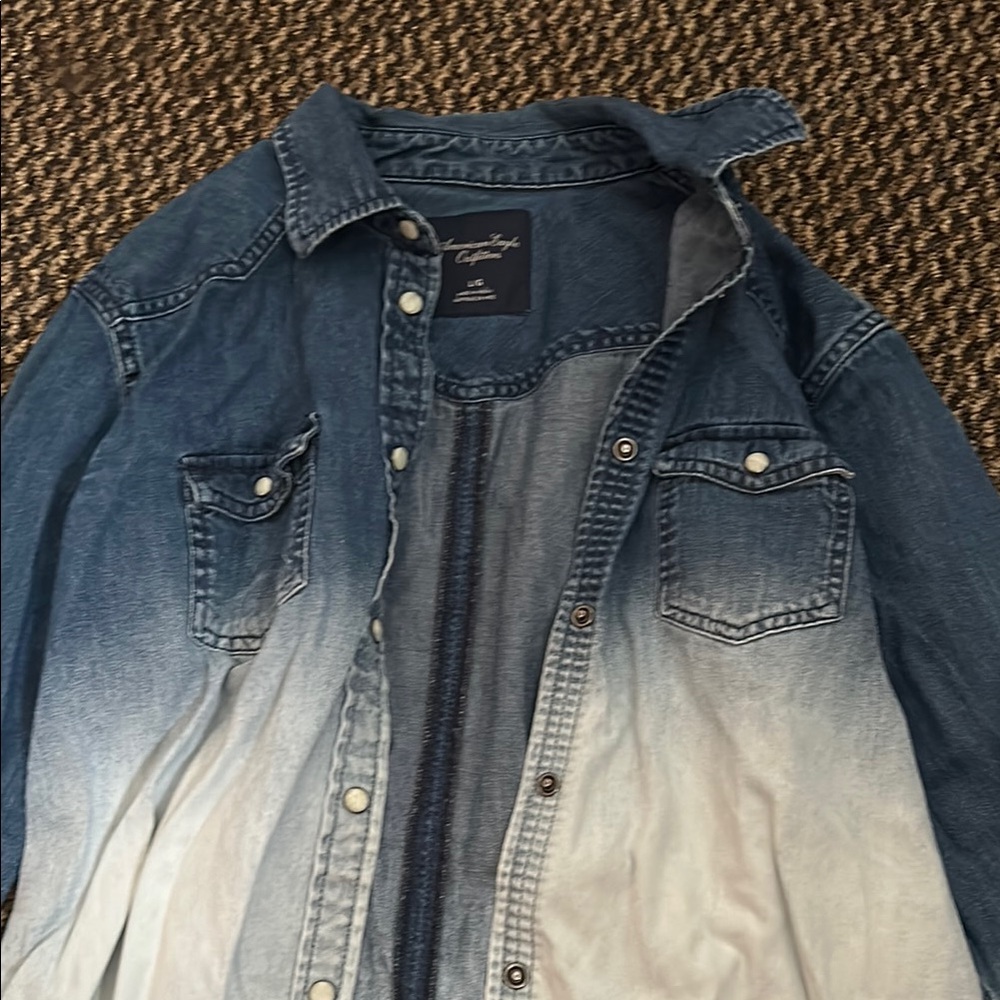 American Eagle Ombre Denim Shirt